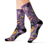 Purple Cat Socks